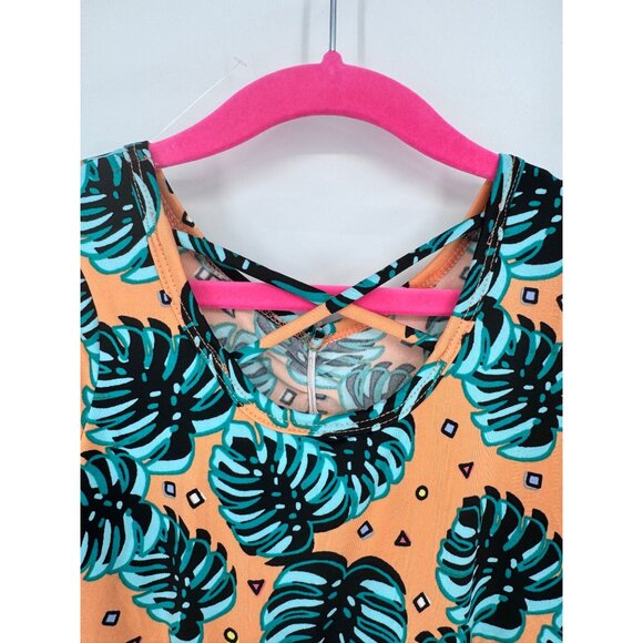 Dotdotsmile Ballerina Dress Size 3/4 Orange with Ferns Print NWOT - Picture 4 of 4